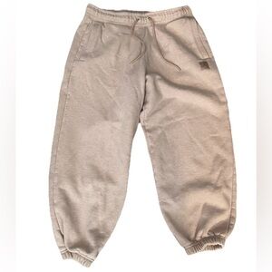 Rare Jordan Flight Women Washed Fleece Ankle Joggers Pants Light Pink Size Large